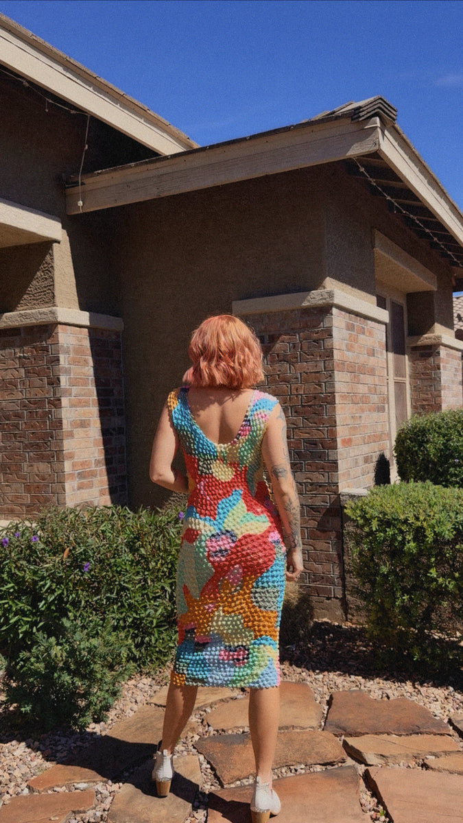 90s popcorn dress Dealers , Vintage Stunning Mini Women OSFM Crinkle Stretch Bec & Bridge Arabella Wedding gown Category: DRESS Size:XL (12) or costume gatherings where