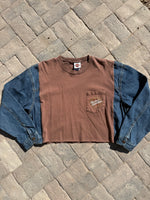Load image into Gallery viewer, Harley Davidson Tee Denim Sleeve
