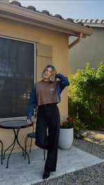 Load image into Gallery viewer, Harley Davidson Tee Denim Sleeve
