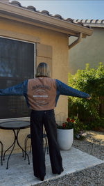Load image into Gallery viewer, Harley Davidson Tee Denim Sleeve
