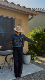 Load image into Gallery viewer, Led Zeppelin Flannel Denim Jacket

