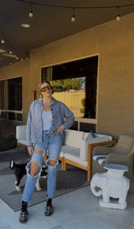 Load image into Gallery viewer, Ozzy Graphic Gingham Jacket
