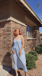 Load image into Gallery viewer, Blue Nighty Slip Dress
