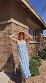 Load image into Gallery viewer, Blue Nighty Slip Dress
