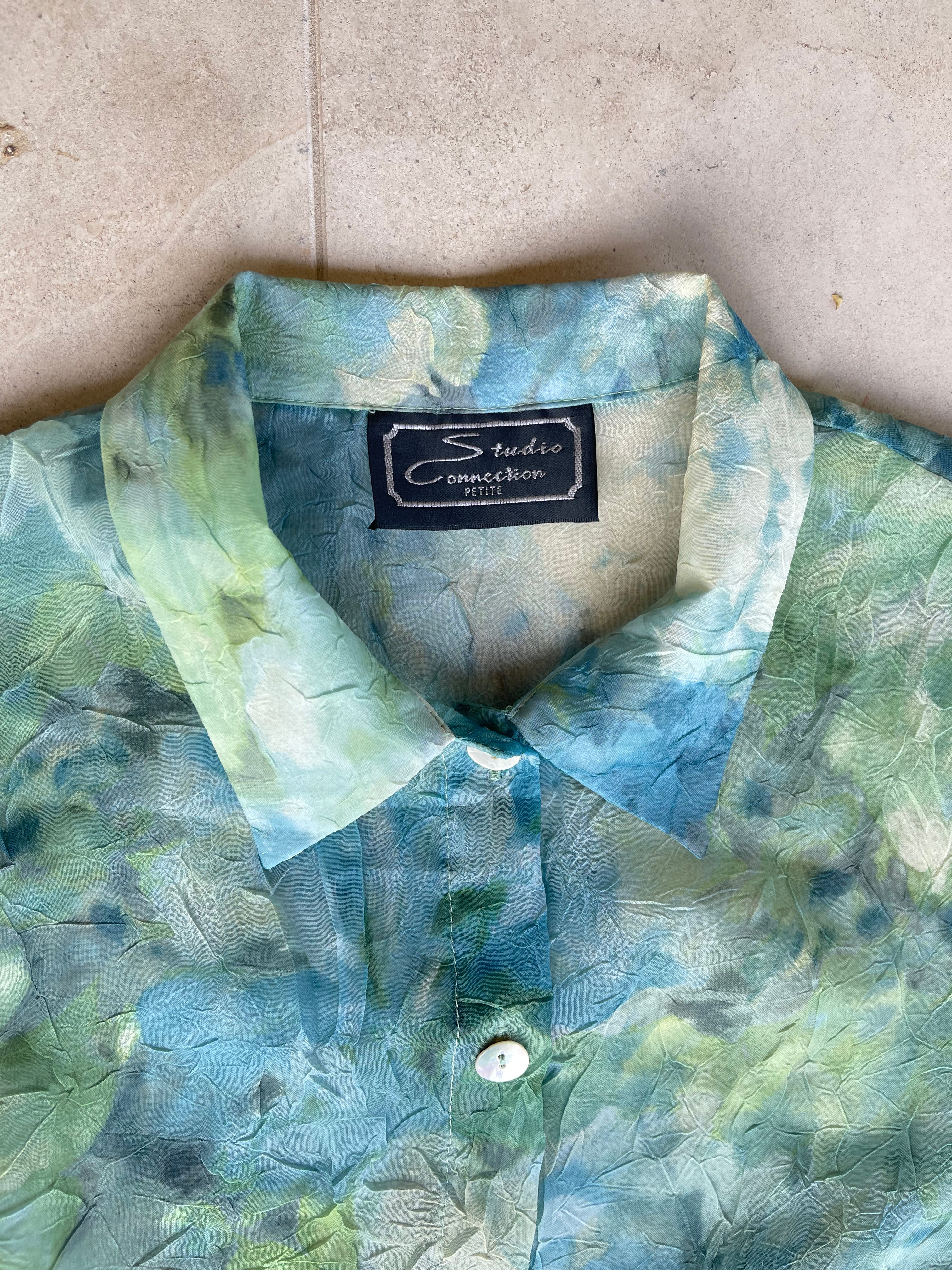 Watercolor Button Up Tee