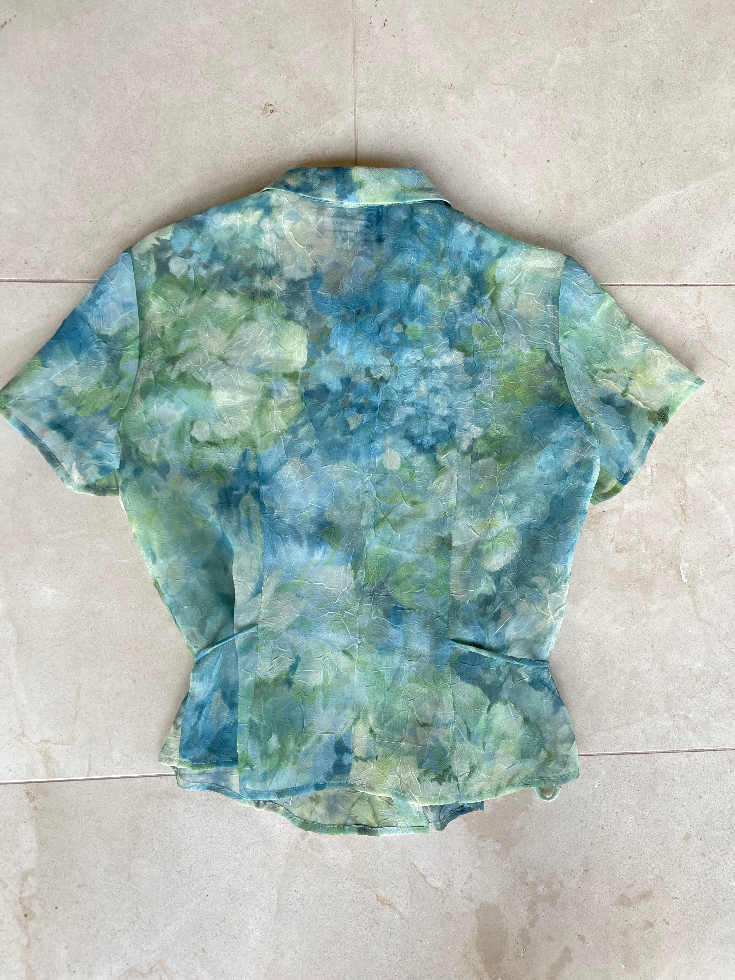 Watercolor Button Up Tee
