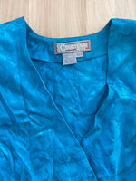 Load image into Gallery viewer, Puff Sleeve Blue Blouse
