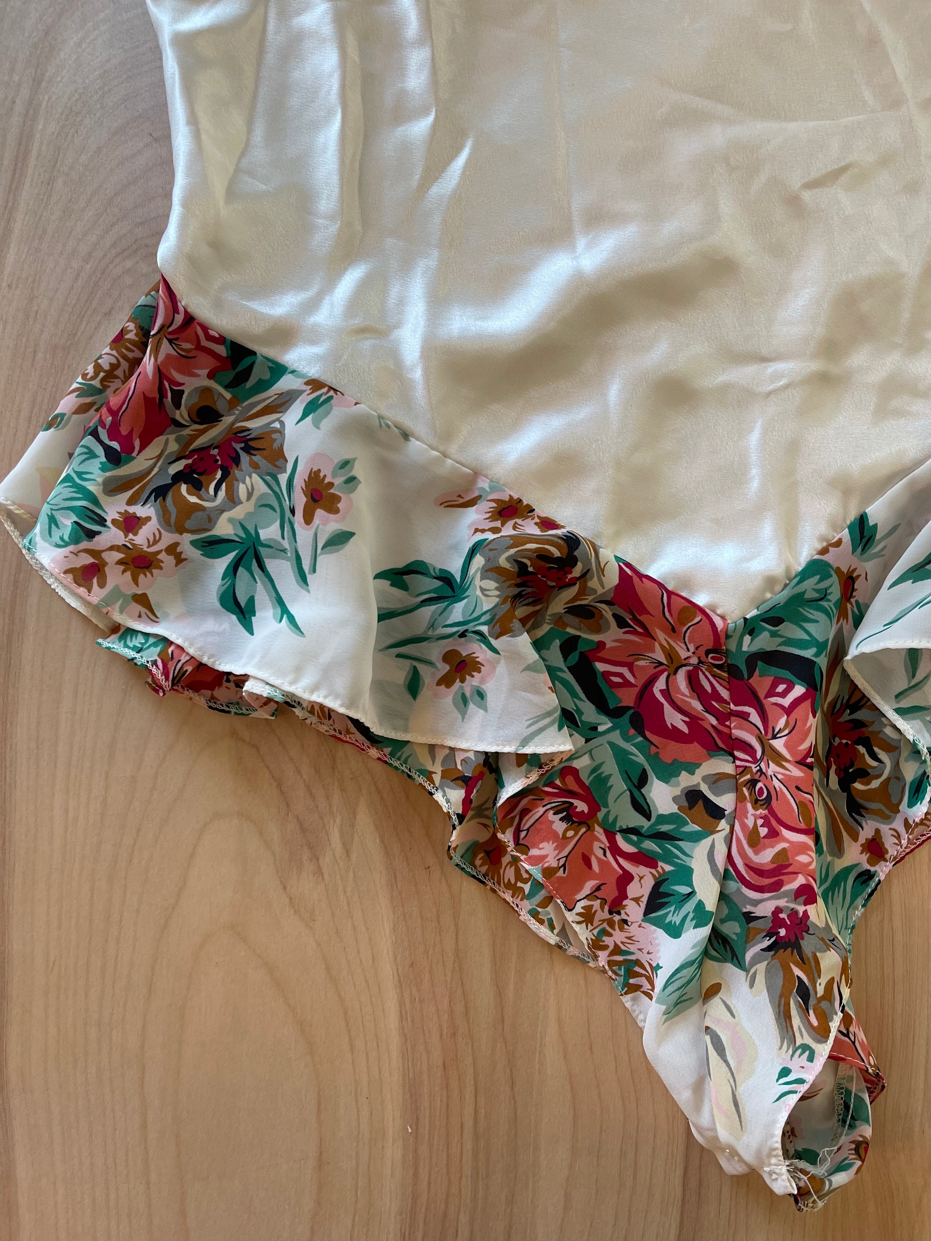 Floral Ruffle Bodysuit