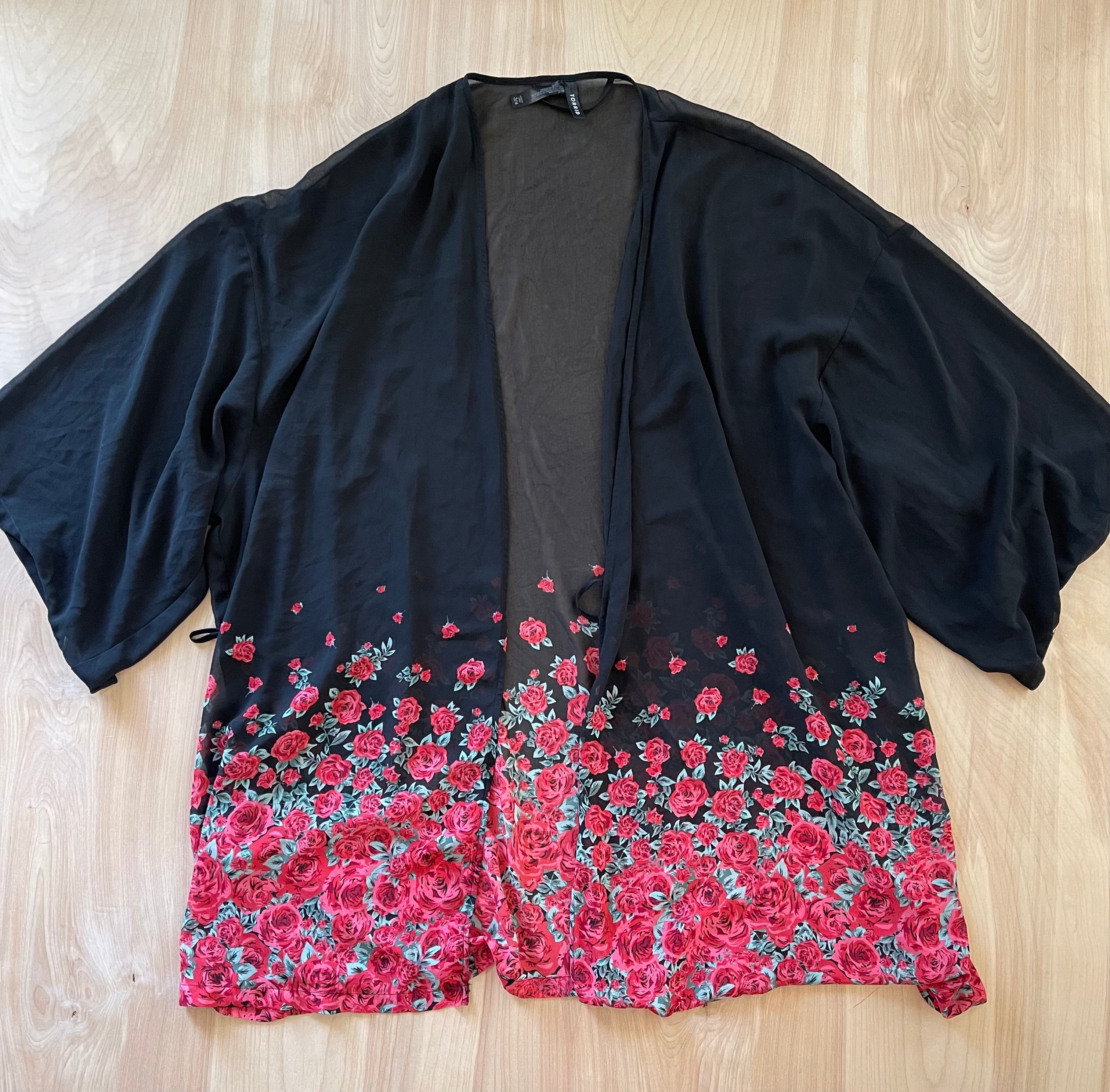 Sheer Rose Dress/Robe Set