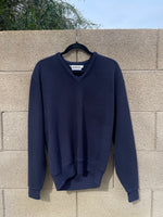Load image into Gallery viewer, Navy Vneck Sweater
