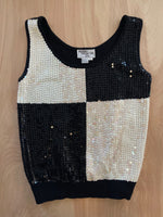 Load image into Gallery viewer, B&amp;W Sequin Top
