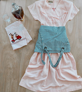 80s Baby Pink Midi Dress