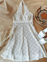 Load image into Gallery viewer, Lace It Up Halter Dress
