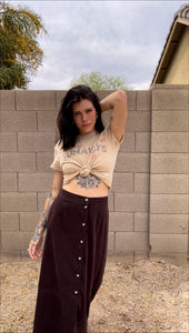 Brown Maxi Skirt