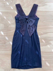 Purple Bow Mini Dress