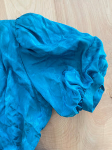 Puff Sleeve Blue Blouse
