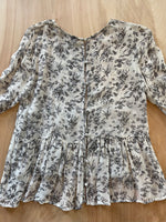 Load image into Gallery viewer, Zara Sheer Floral Blouse
