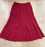 Load image into Gallery viewer, Red Floral Skirt
