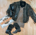 Load image into Gallery viewer, Fringe Leather Jacket
