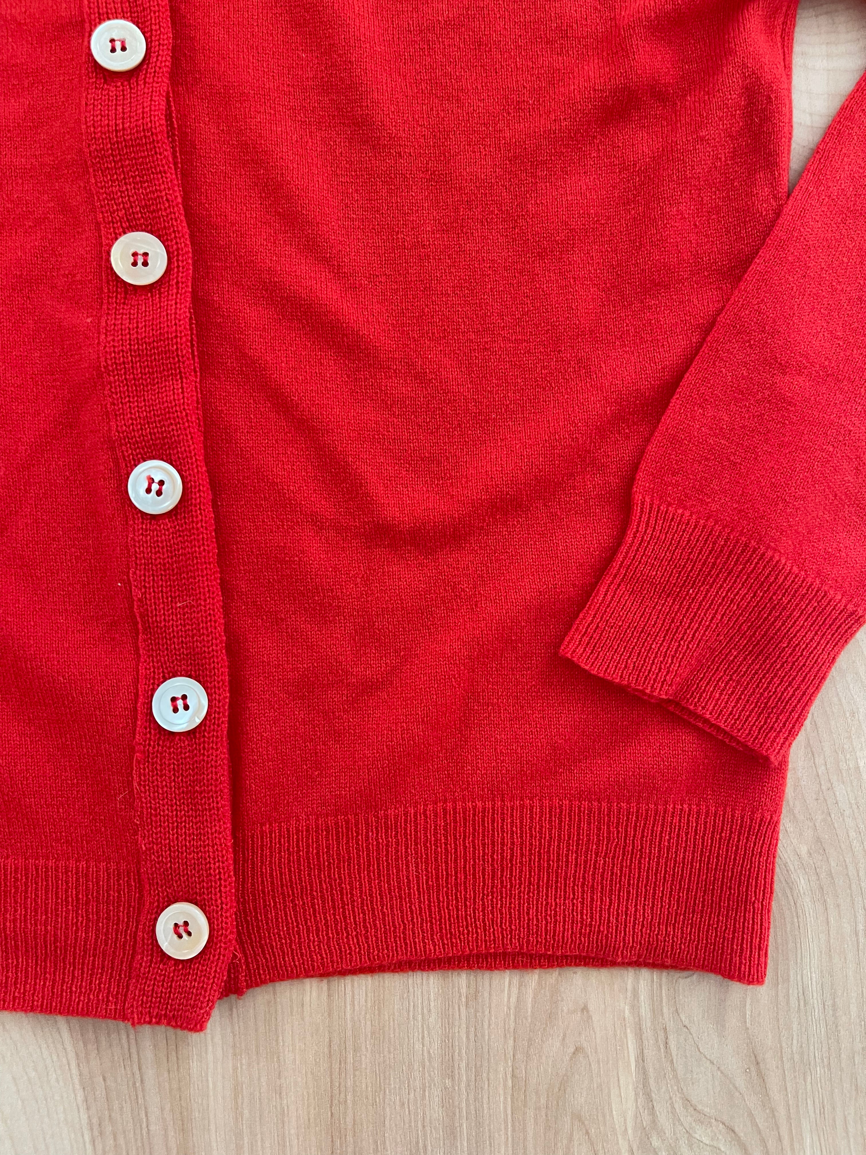 Red Button Up Sweater