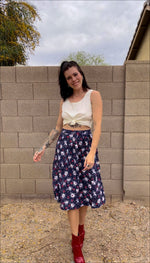 Load image into Gallery viewer, R,W&amp;B Midi Skirt
