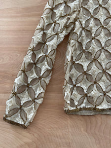 Sequin Silk Cardigan