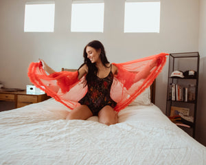 Red Ruffle Robe